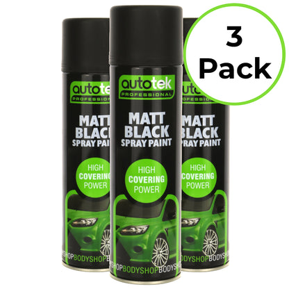 Matt Black Spray Paint - 500ml Aerosol