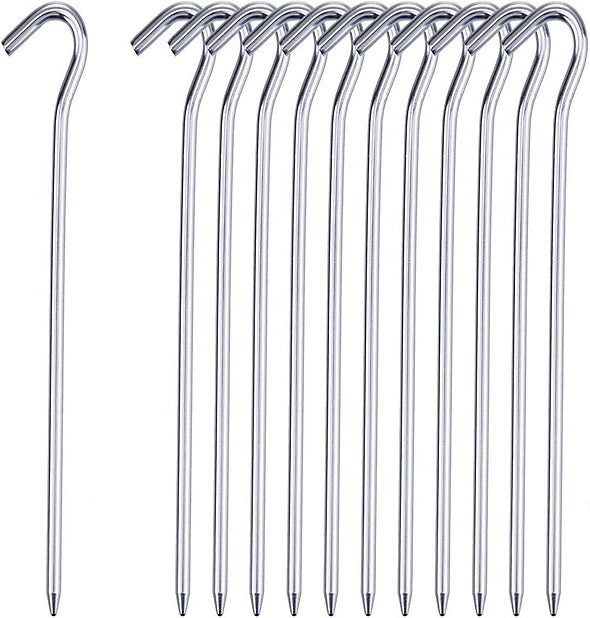 Metal Tent Pegs 180mm x 5mm – Pack of 10