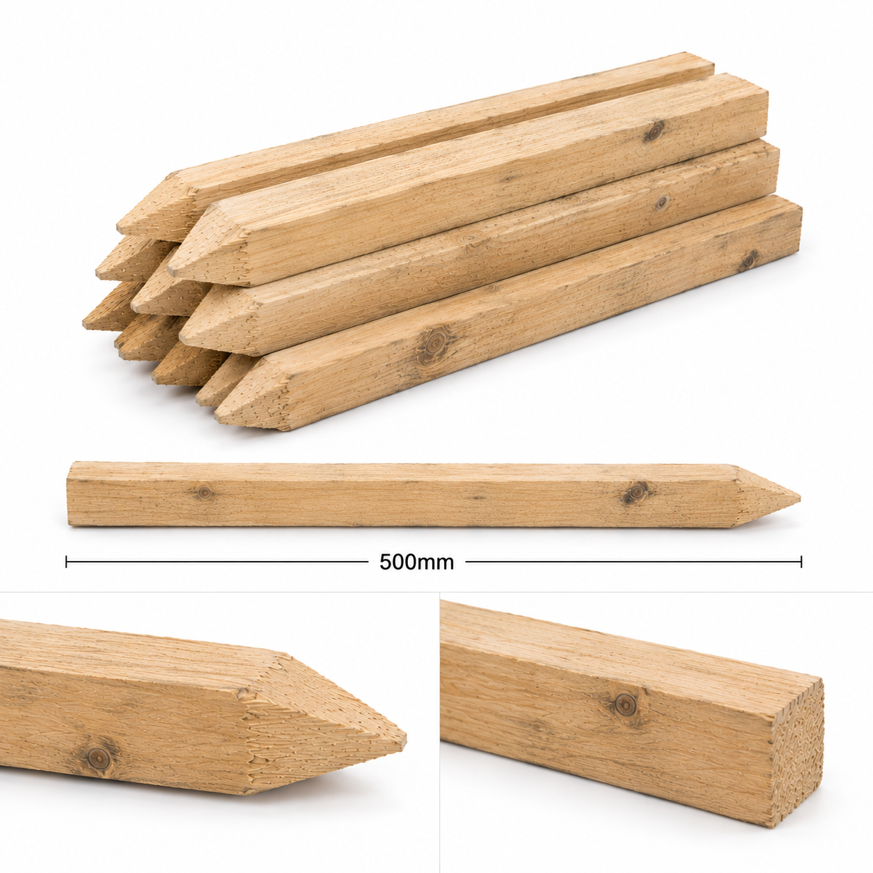 Wooden Marking Out Stakes – 300, 500 & 600mm