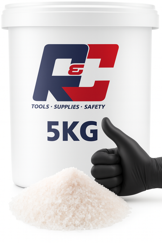 5kg Bucket of White Deicing Salt with Gloves