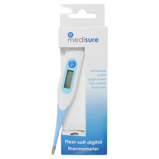 Medisure flexi-soft digital thermometer packaging on a white background