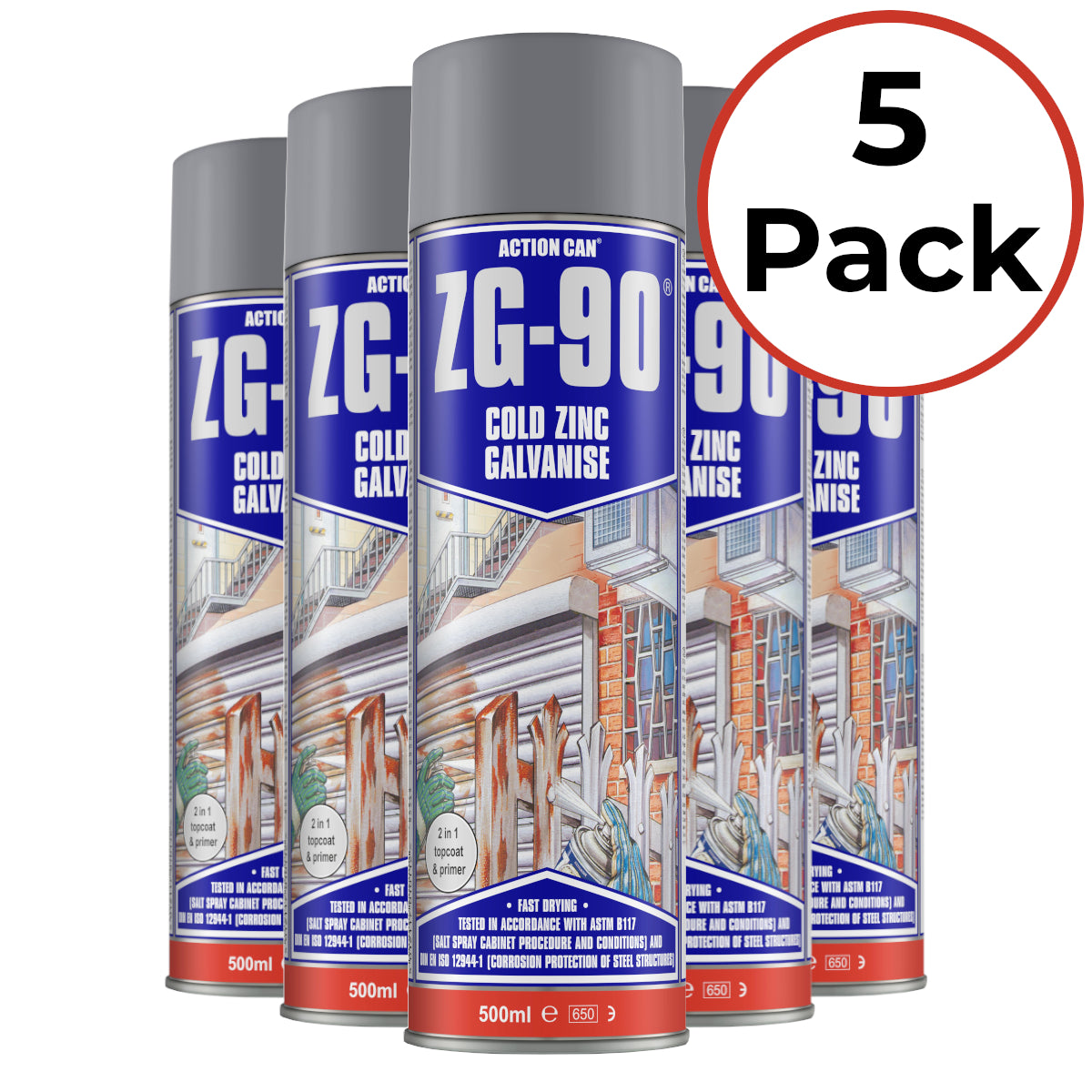 ZG-90 Cold Zinc Galvanising Spray - Silver