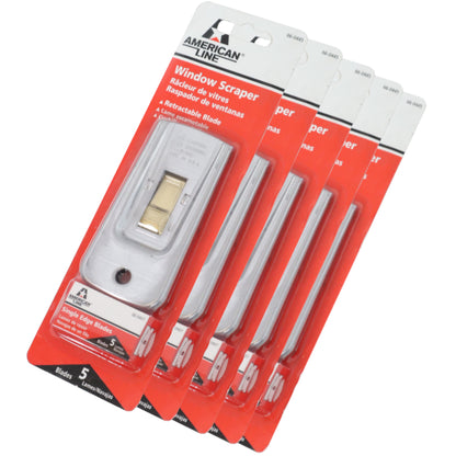 American Line Window Scraper - Zippy Style with 5 Blades (Pack of 5)