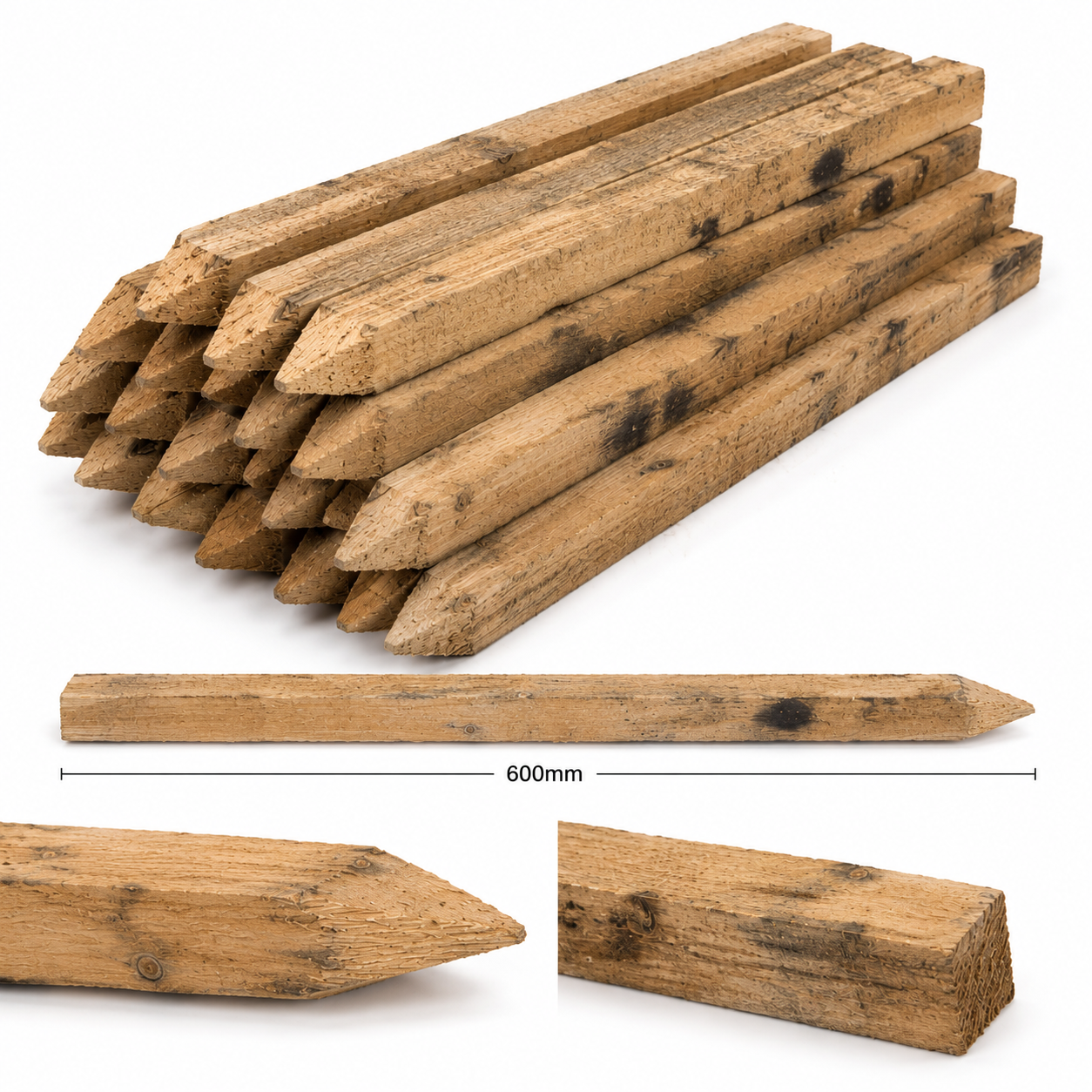 Wooden Marking Out Stakes – 300, 500 & 600mm