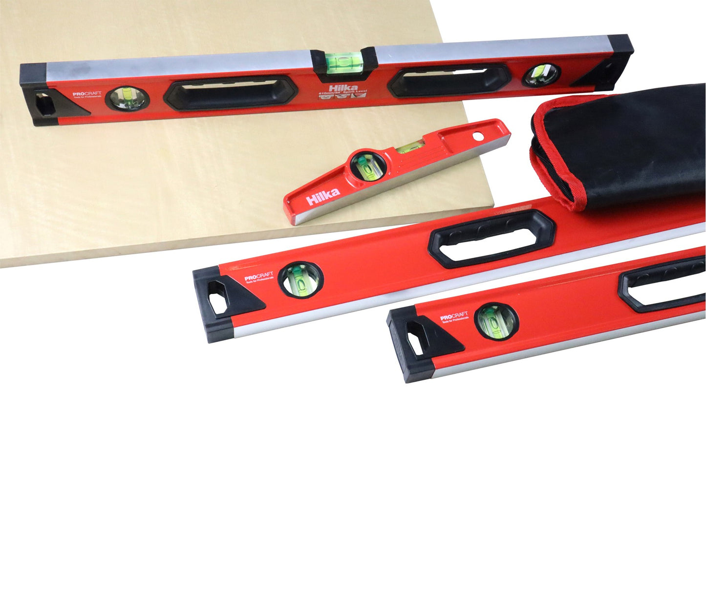 4 pce Spirit Level Set – Torpedo, 24", 48", 72"