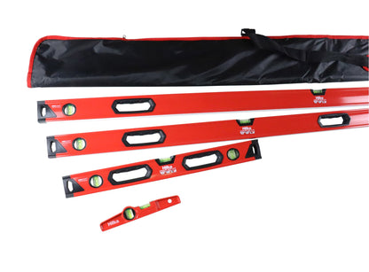 4 pce Spirit Level Set – Torpedo, 24", 48", 72"