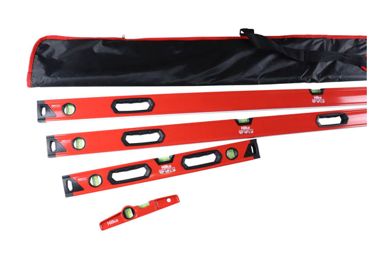 4 pce Spirit Level Set – Torpedo, 24", 48", 72"