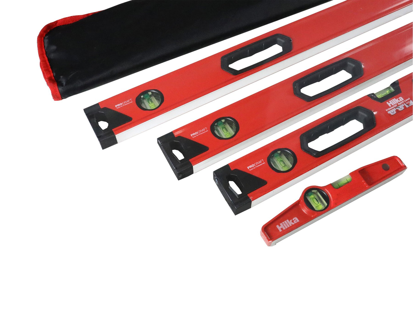 4 pce Spirit Level Set – Torpedo, 24", 48", 72"