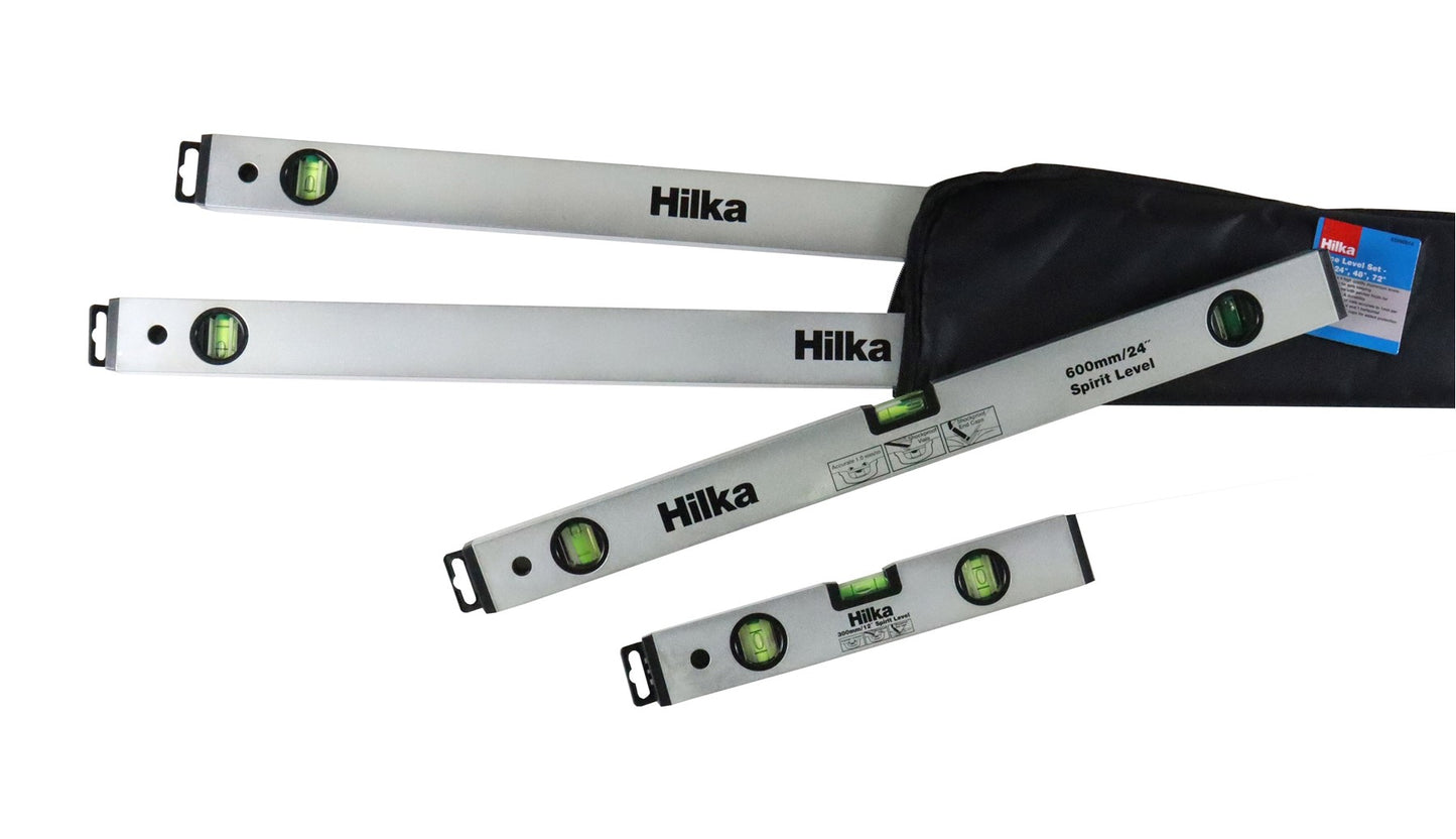 4 pce Spirit Level Set – 12", 24", 48", 72"