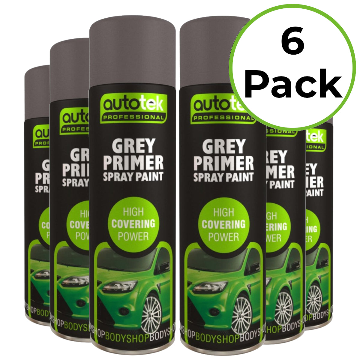 Autotek Grey Primer Spray Paint - 500ml Aerosol