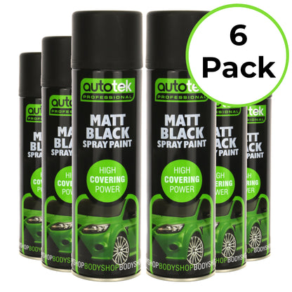 Matt Black Spray Paint - 500ml Aerosol