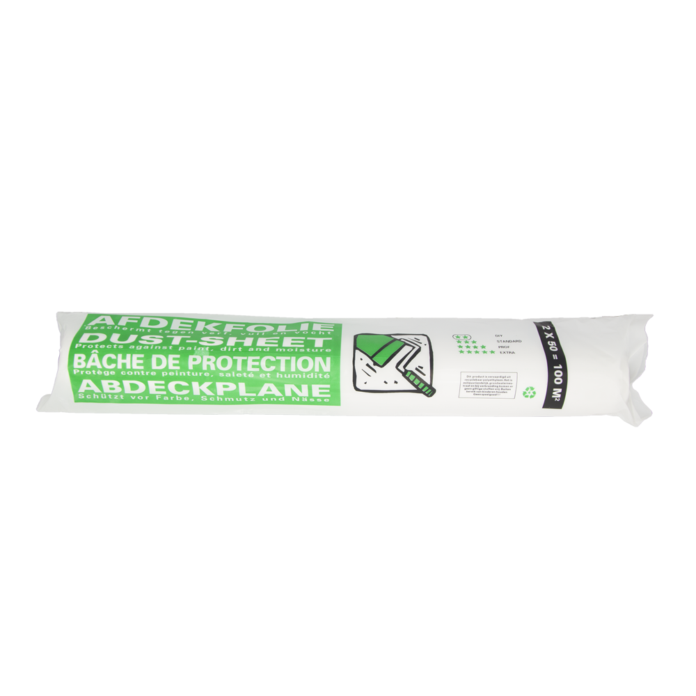 Decorating Plastic Dust Sheet Rolls 2M x 50M