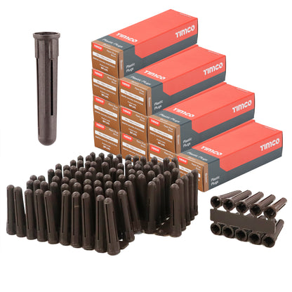 36mm Plastic Plugs - 10 Boxes of 100pc
