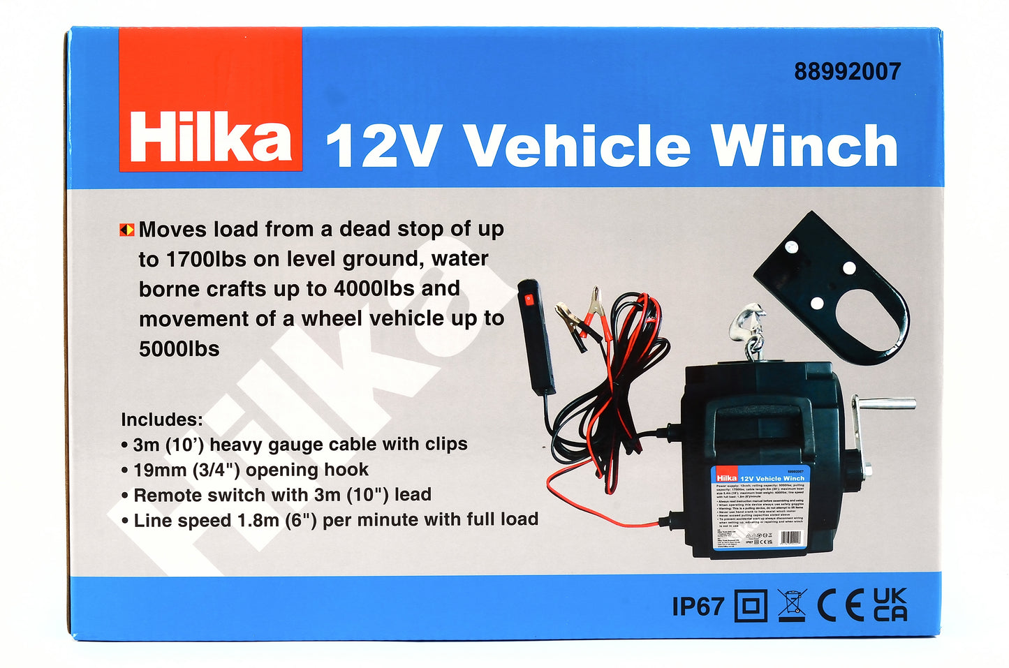 Vehicle Winch 12V – 1700lbs Capacity