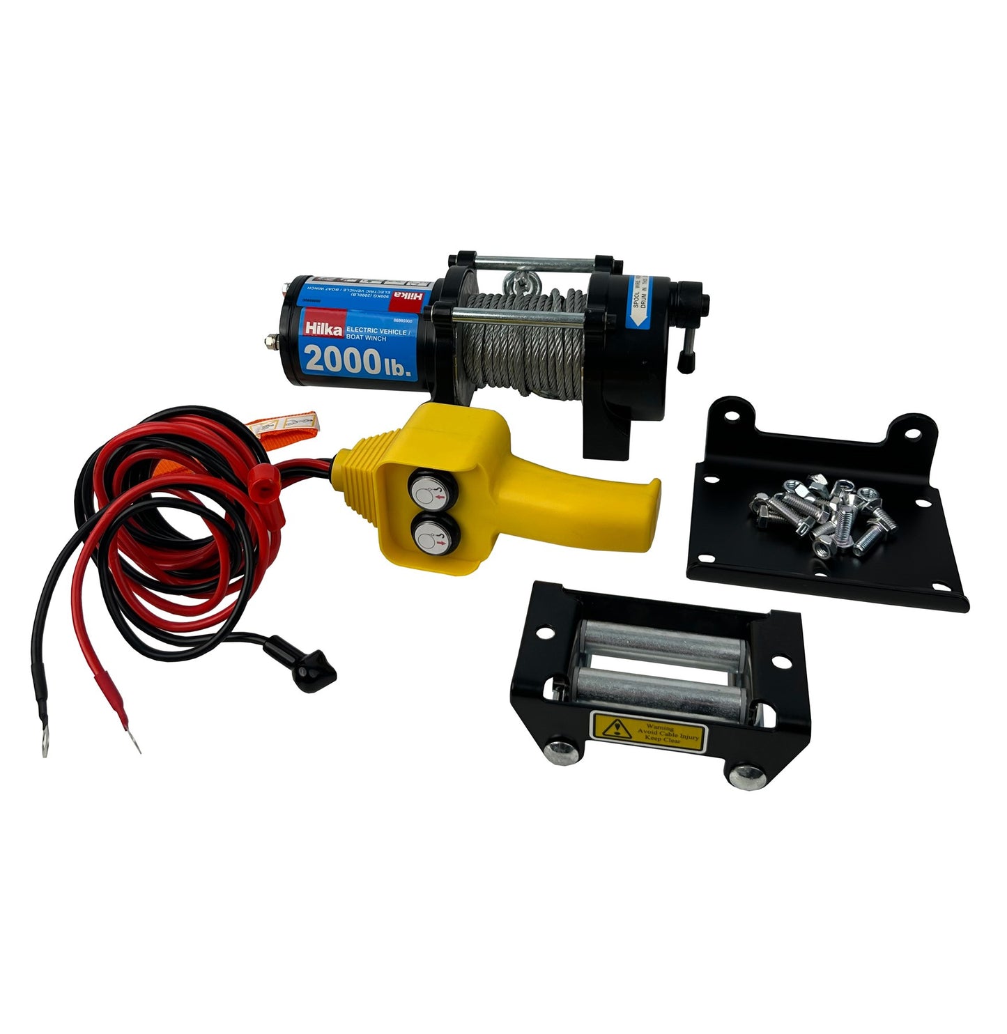 900kg (2000lb) Electric Vehicle / Boat Winch – 12V