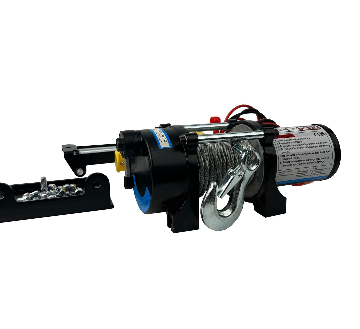 900kg (2000lb) Electric Vehicle / Boat Winch – 12V