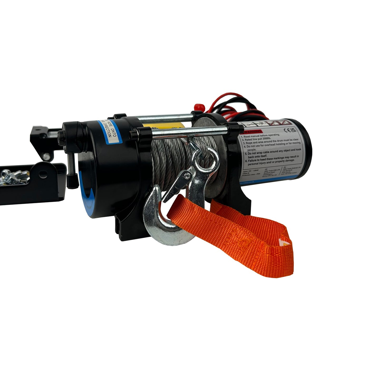 900kg (2000lb) Electric Vehicle / Boat Winch – 12V