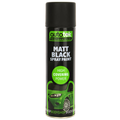 Matt Black Spray Paint - 500ml Aerosol