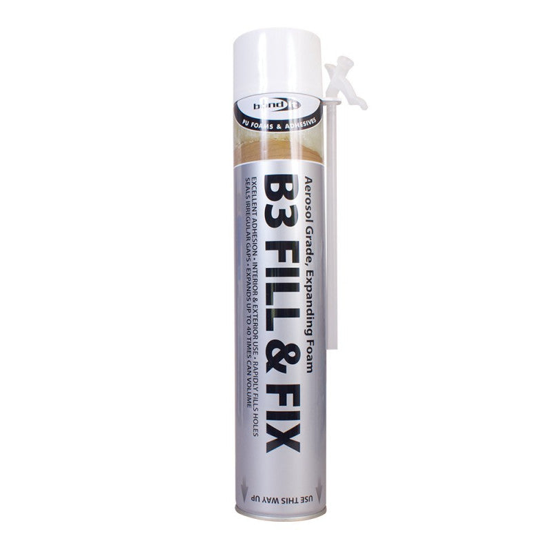 B3 Fill & Fix expanding foam canister on a white background