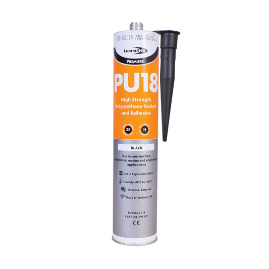 PU18 Black Polyurethane Sealant Adhesive 310ml