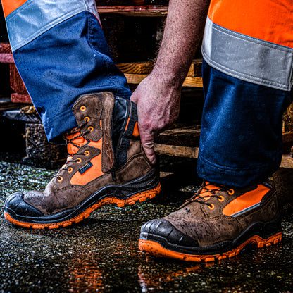 Buckvis Lace/Zip Boots - Hi-Vis
