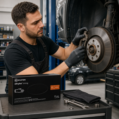 Black Nitrile Gloves – Powder Free Nitrylex® Strong Disposable Gloves