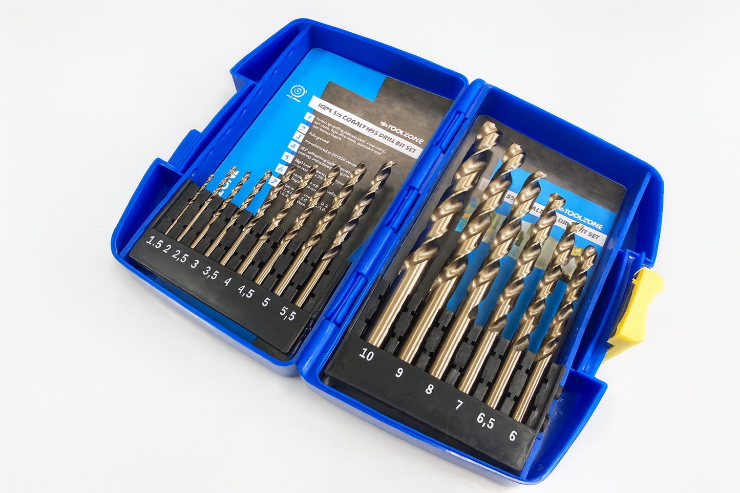 15pce HSS 5% Cobalt Drill Set 1-10mm