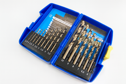 15pce HSS 5% Cobalt Drill Set 1-10mm