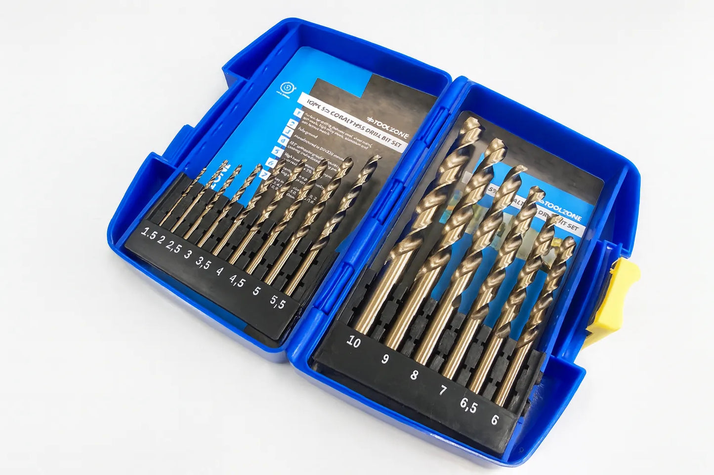 15pce HSS 5% Cobalt Drill Set 1-10mm