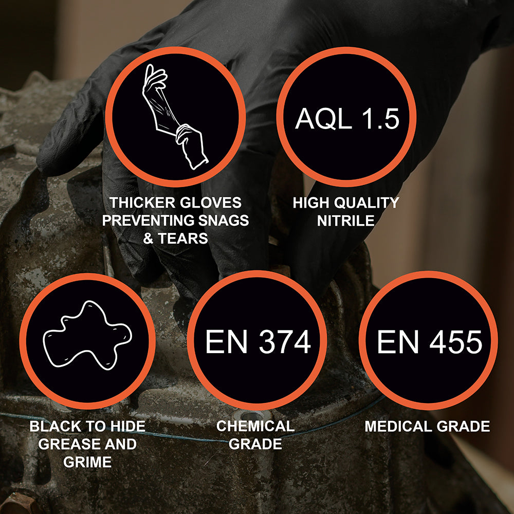 Black Nitrile Gloves - ORN