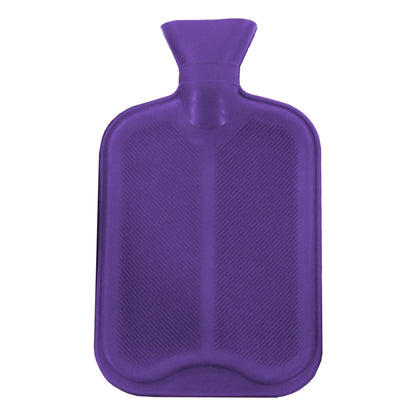 Purple hot water bottle on a white background