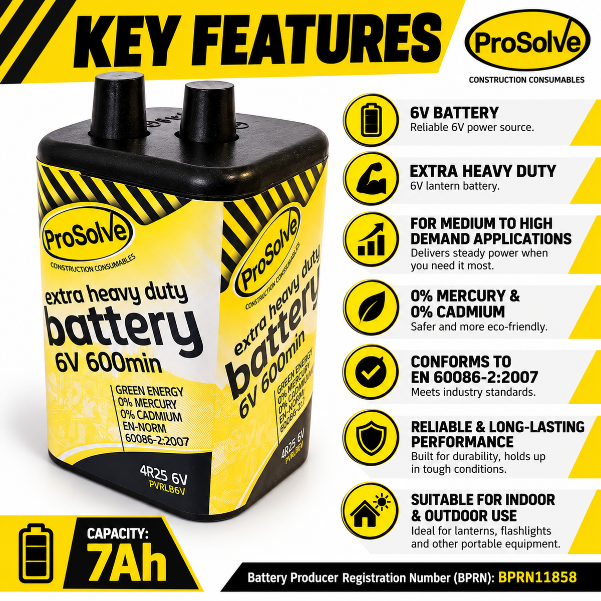 6V Extra Heavy Duty Battery – 4R25