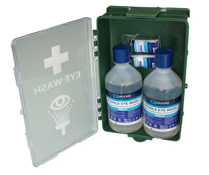 Eyewash Case with 2 x 500ml Bottles & 2 x Eye Pads
