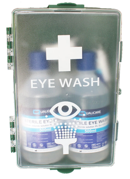 Eyewash Case with 2 x 500ml Bottles & 2 x Eye Pads