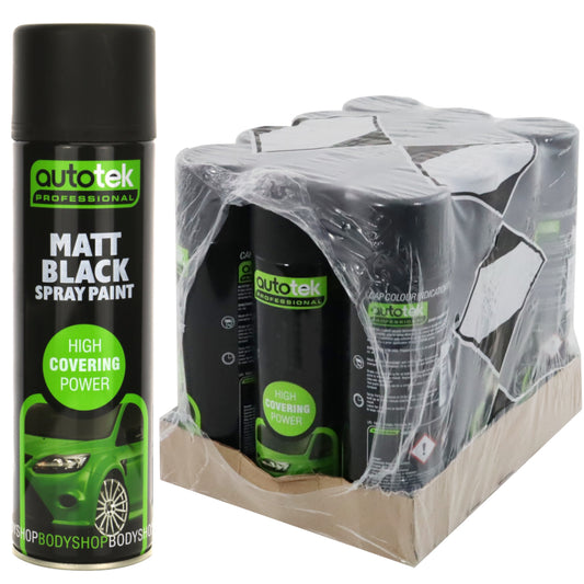 Matt Black Spray Paint - 500ml Aerosol