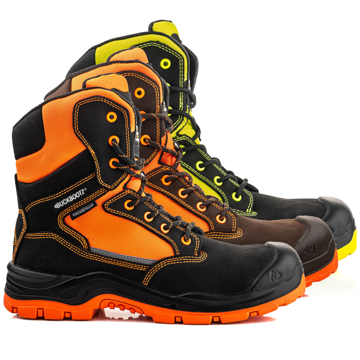 Buckvis Lace/Zip Boots - Hi-Vis