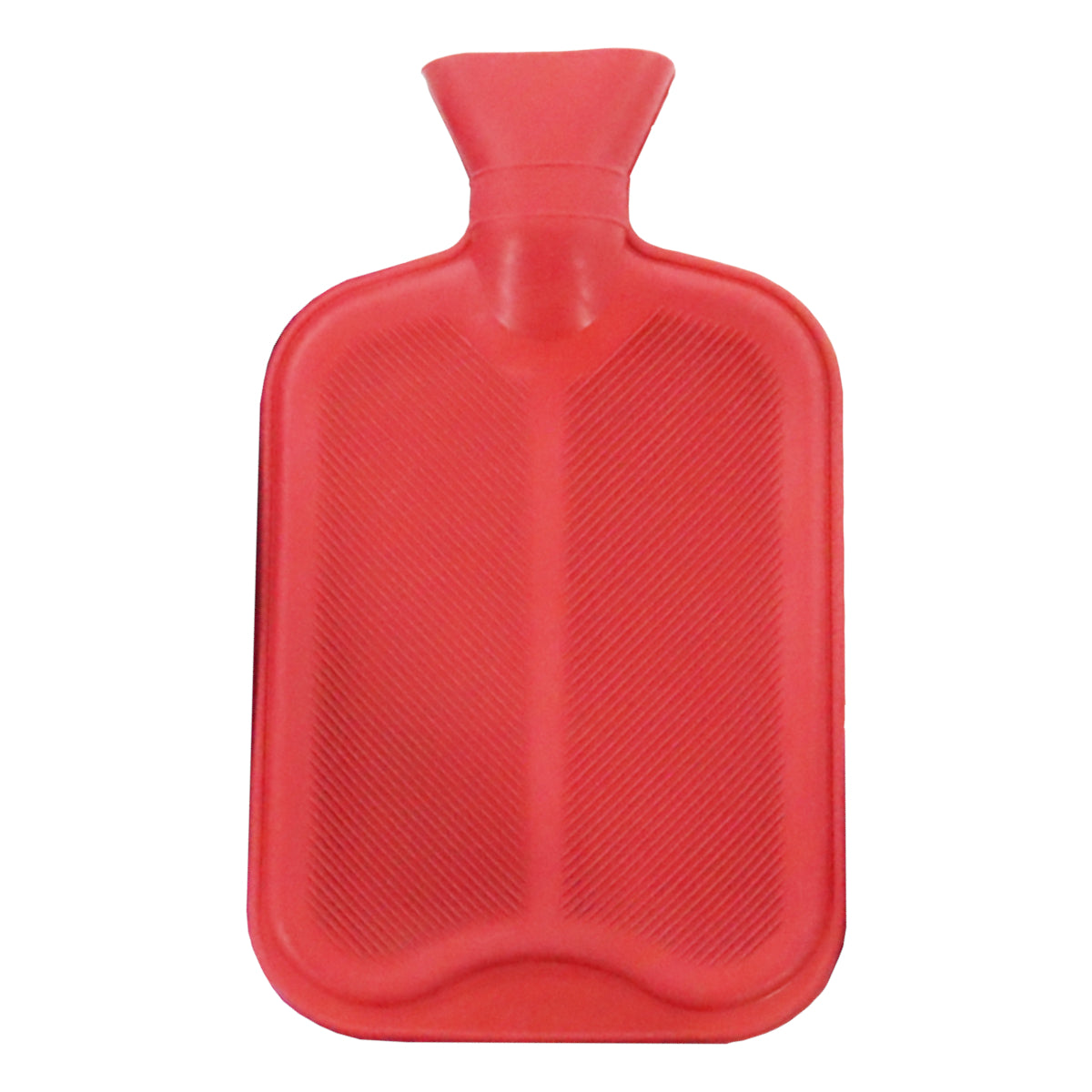 Red hot water bottle on a white background