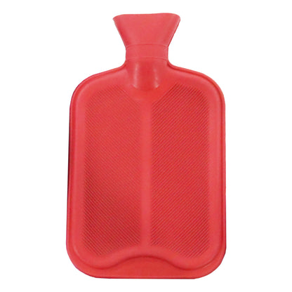 Red hot water bottle on a white background