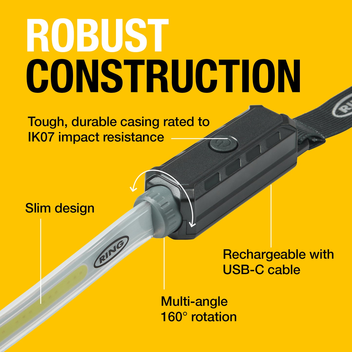 Utility Light - 1000 Lumen Rechargeable & Bendable