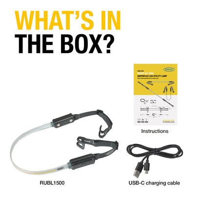 Utility Light - 1000 Lumen Rechargeable & Bendable