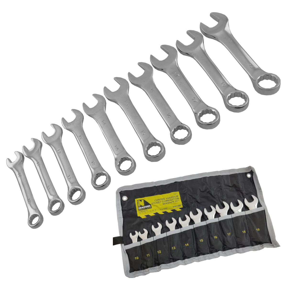 Stubby Combination Spanner 10pc Set