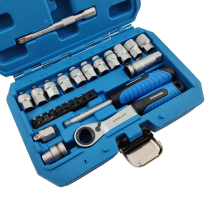 29pc 1/4" Go Through Socket Set