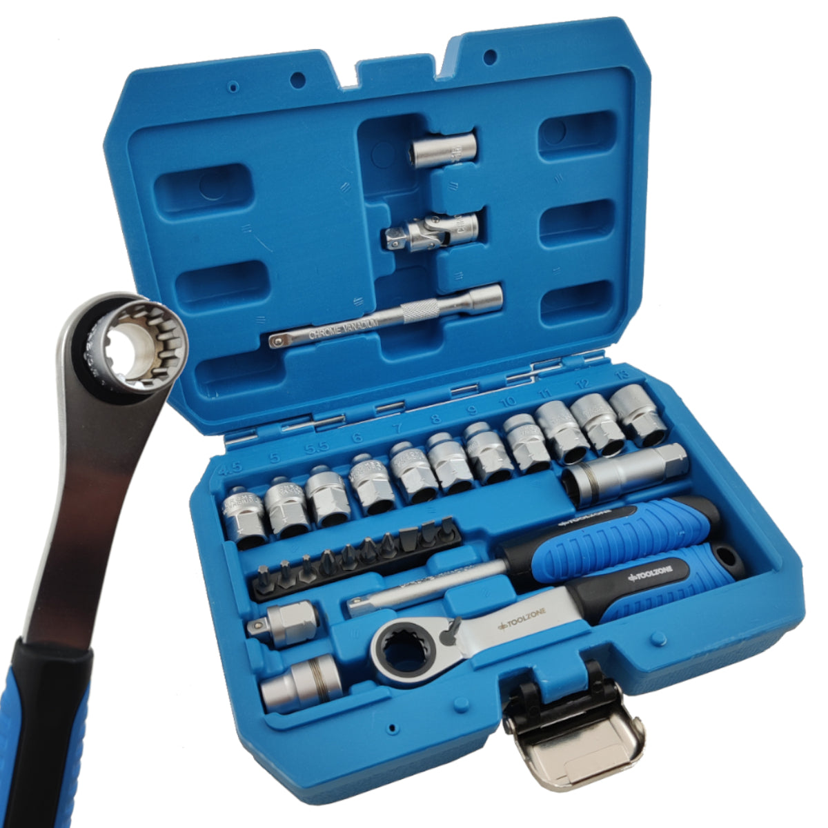 29pc 1/4" Go Through Socket Set