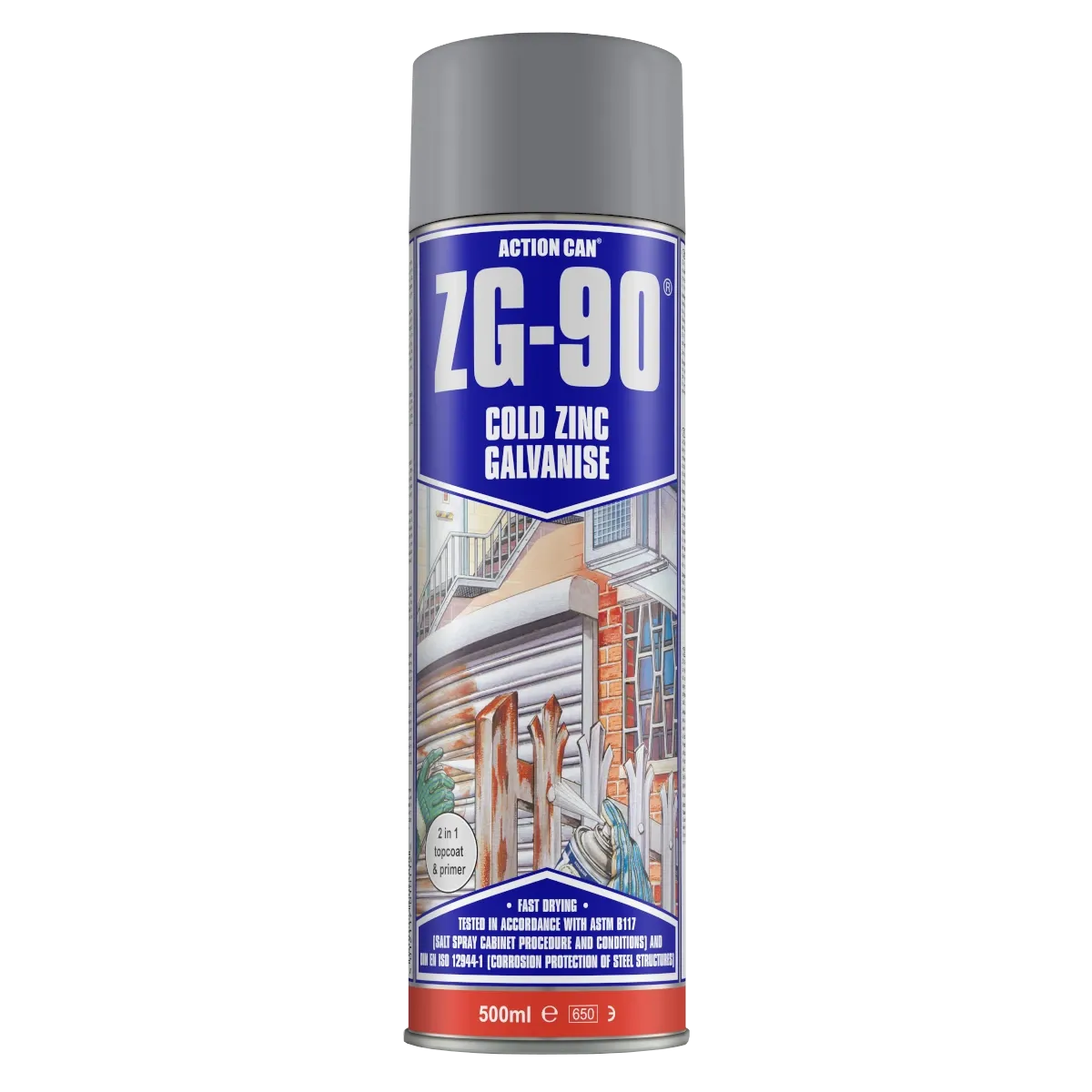 ZG-90 Cold Zinc Galvanising Spray - Silver