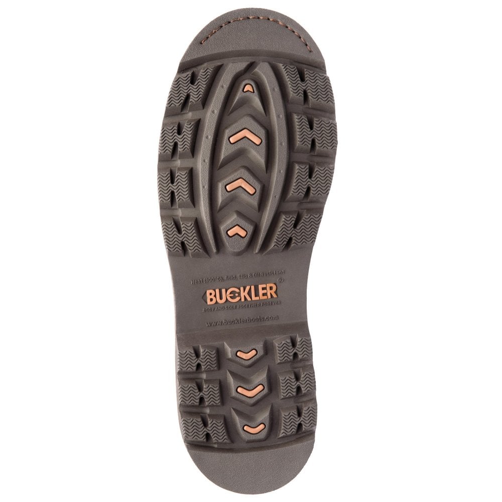 Buckbootz Leather Non-Safety Dealer Boots - B1300 Dark Brown Crazy Horse