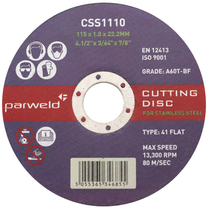 115 x 1mm Cutting Discs – Super Thin Stainless Steel Cutting Discs