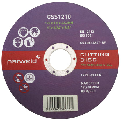 125 x 1mm Cutting Discs – Super Thin Stainless Steel Cutting Discs