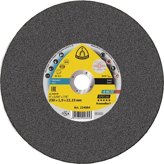 Klingspor A 46 TZ Special 230mm Metal Cutting Discs