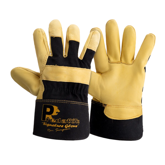 Pred Signature Hide Rigger Gloves - PRED2GOLD