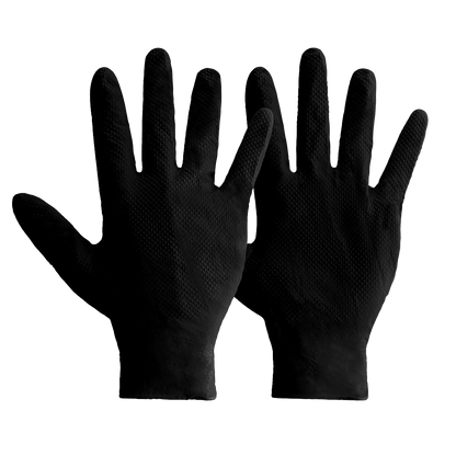 Black Nitrile Gloves – Powder Free Ideall® Grip Disposable Gloves